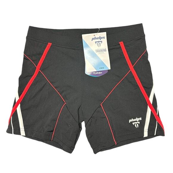 NWT Phelps Black and Red Swift Training Series Swim Jammers  Size M - Picture 1 of 10